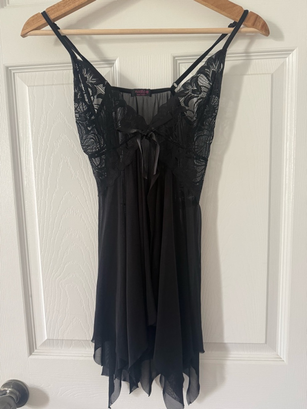 3/$20 Women's Black Lace Chemise Nightgown - Elegant Intimates